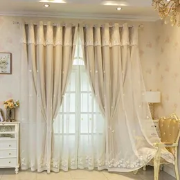 Cortina Cortinas de terciopelo de color claro Ventana sólida para sala de estar Comedor Dormitorio