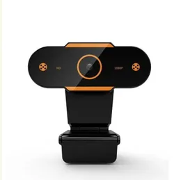 Webbkameror Full HD -webbkamera 1920x 1080p USB med MIC -datorkamera flexibel Rotatable för bärbara datorer Desktop Webcam Camera Online Education Hisi