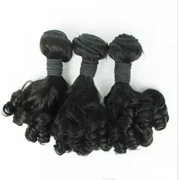 Wefts aunty funmi hair unprocessed brazilian bouncy curls human hair extension 3pc lot for african women fast