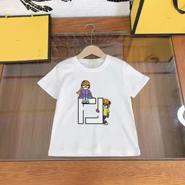 Projektant Kid T-shirts Dzieci 100% bawełniane koszulki Dziewczyna Dzieci Luksusowe F TEES TEE BABY OTWARIA OTWARANTY DZIECI LETNE SMEKIDS CXD240135-6