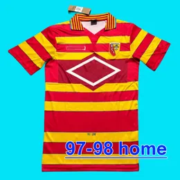 Maillot 97 98 retro RC Lens camisas de futebol 1997 1998 LACHOR MAGNIER Clássico Vintage Camisa de Futebol masculino kits