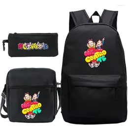 배낭 mochila me contro te 3 pcs/set school bag for Girls Boys Laptop Travel Bagpacks 학생 책가 주머니 펜 가방