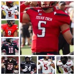 Personalizza la maglia da football del Texas Tech TTU College qualsiasi nome qualsiasi numero Jett Duffey Alan Bowman Michael Crabtree Patrick Mahomes II Baker Mayfield Danny Amendola