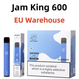 Disposable vape Jam King vape puff 600 EU Warehouse elfbar 2% disposable electronic cigarette 2ml Prefilled 20mg 550mah vs vaper desechable Einweg Vape Razz bar