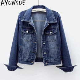 2023 primavera outono das mulheres denim jaqueta manga longa casaco solto botão outwear jeans jaquetas 5xl 240102