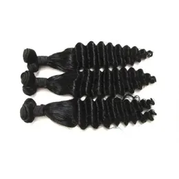 Продукты для волос Wefts Beautysister, бразильские девственные волосы Remy Fumi, глубокая волна, 3 шт., 300 г, партия для одной головы, натуральный черный цвет