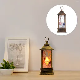 Candle Holders Christmas LED Lanterns Decorative Rustic Lantern Metal Tabletop Hanging Holder Home Decor