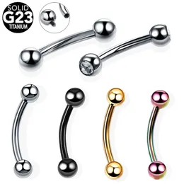 Ringe 10 Stück/20 Stück/50 Stück G23 Titan Kristall gebogen Barbell Augenbraue Piercing Nase Lip Ohrringe Helix Nabel Ringe Unisex Körper Piercing