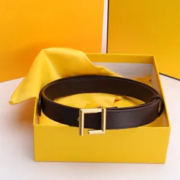 Gold Buckle Designer Belts Genuine Cowhide Letter Style for Man Woman Waistband Belt Width 2 5cm 4 Color Top Quality303Q