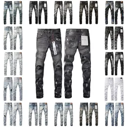 Designer Purple Brand Jeans für Männer Frauen Hosen Purple Jeans Sommerloch Hight Qualität Stickerei Purple Jean Denim Hosen Herren lila Jeans S99