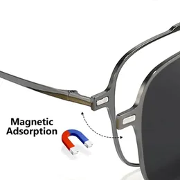 Sonnenbrille, magnetische Brille, Metall-Computerbrille mit Magnet, Clip-on-Sonnenbrille, Anti-Blaulicht-Brille, polarisierte 3-in-1-Brille