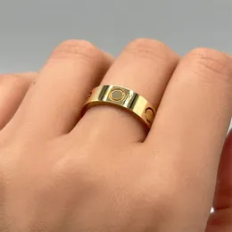 Popularne damskie pierścionki weselne markowe luksusowe miłosne zaręczynowe biżuteria 18k Rose Gold męskie pierścionek moda walentynki żona dziewczyny prezent bez pudełka