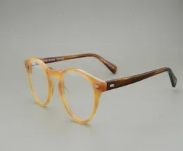 Wholeov5186 Gregory Peck montature per occhiali rotondi moda Vintage miopia ottica per donna e uomo occhiali da vista lenti da sole6347135