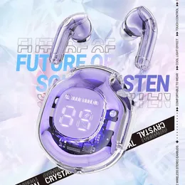 Kopfhörer Neue Heiße Drahtlose kopfhörer Bluetooth ohrhörer Transparent Digital Display TWS Mecha Stil Für T8 Sport Kopfhörer