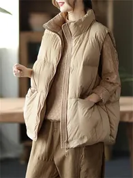 Syiwidii Westen Jacke Frauen Herbst Winter 2022 Koreanische Mode Übergroßen Ärmellose Mäntel Casual Khaki Weiß Schwarz Jacke Weste