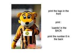 Trajes personalizados listrado tigre mascote traje adicionar um logotipo tamanho adulto frete grátis