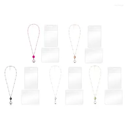 Ожерелья с подвесками, элегантный ремешок с жемчугом и держателями для значков для домашних кошельков учителя