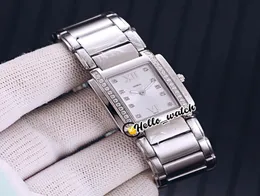 Новые швейцарские кварцевые женские часы TWENTY4 491010A011 491010 с серебряным циферблатом и бриллиантовым ободом, браслет из нержавеющей стали, часы Lday Hello9895557