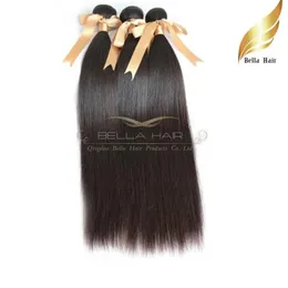 Wefts 100 brazilian virgin hair extensions hair bundles straight hair weaves 3pcs lot double weft natural color bellahair