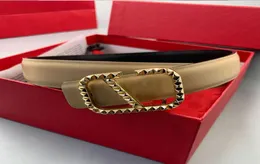 2022Luxury Designer Belt Classic Solid Color Gold Letter Belts for Women Vintage Pin Eeedle Buckle Boxs 6Colors Width 2274731