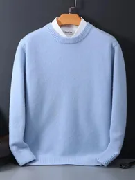 Kaşmir Sweater Onaeck Sakiller Erkekler Gevşek Büyük Boyutlu M5XL M5XL Dip Gömlek Sonbahar Kış Koreli Sıradan Erkekler Top 240103