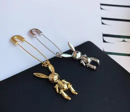 AMBUSH teddy bear charms dangle earrings cute active rabbit pin long earrings one pice 925 sterling silver luxury brand jewelry5521698