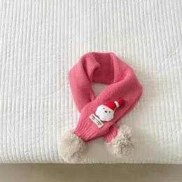 Lenços quentes crianças cachecol aconchegante inverno árvore de natal decoração bolas de pelúcia veludo chifres de lã para férias de calor ao ar livre