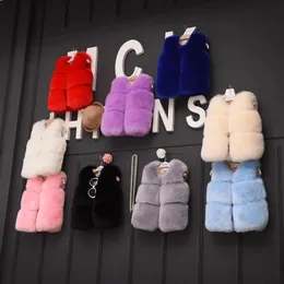 Перекрытие детская детская куртка 2019 Осень Зимняя Дети Котенок Высококачественный фальшивый меховой пальто верхняя одежда малыш