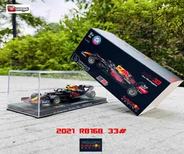 Rennmodell RB16B 33 Max Verstappen Maßstab 1432021 F1-Legierungsauto Spielzeugsammlung Geschenke6555510