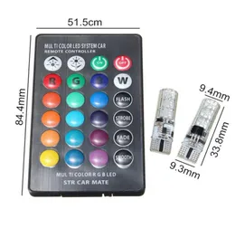 T10 W5W LED Araba Işıkları LED ampuller RGB uzaktan kumandalı RGB 194 168 501 STROBE LED lamba Okuma Işıkları Beyaz Kırmızı Amber 12V6819440