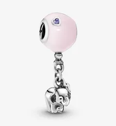 Nuovo arrivo 925 sterling silver elefante e palloncino rosa ciondola il fascino adatto originale europeo braccialetto di fascino gioielli di moda Access5686756