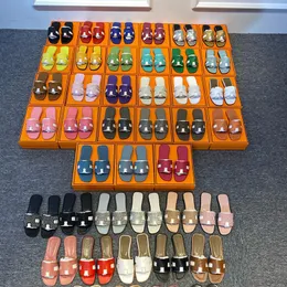 Designers Sandaler Miami Lychee Mönster PU Kvinnor tofflor utomhus svart vit rosa röd blå brun gul orange storlek 35-42 sandal gratis frakt