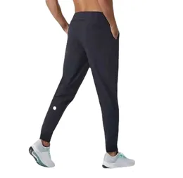 LL Heren Jogger Lange Broek Sport Yoga Outfit Sneldrogend Trekkoord Gym Zakken Joggingbroek Broek Heren Casual Elastische taille Fitness 401