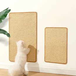 Gato scratcher sisal esteira de bambu scratch board sofá capa esteiras para afiar unhas gatinho pet garra cuidados almofada protetor de móveis de parede 240103