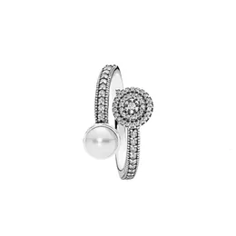 Pandoras Ring Designer Jewelry for Women Original Quality Band Rings Womens 925 Silver Rings Diamonds Style Pearl Glow Ring Gift