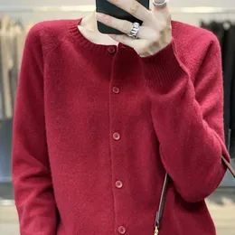 Sweaters Cashmere Sweater Cardigan Women Single Breasted Long Sleeve Elegant Cardigan Solid Knitted Autumn Winter Outwear