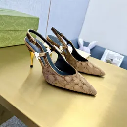 Nuova pelle verniciata punta quadrata Slingback Décolleté scarpe con tacco a spillo Sandali con tacco 8,5 cm Sandali con tacco alto da donna Scarpe eleganti di design di lusso Taglie 35-42 07