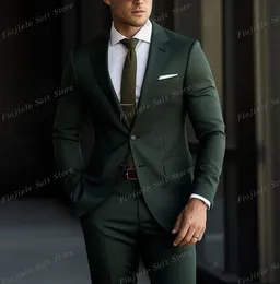 Nuevo traje de negocios para hombre, novio, padrino de boda, fiesta de graduación, ocasión Formal, esmoquin, conjunto de 2 piezas, chaqueta y pantalones A3