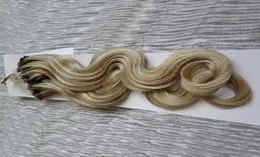 Micro Loop Hair Extensions Body Wave Micro Bead Human Remy Peruvian Virgin Hair 1G1S Micro Link Hair Extensions3048423
