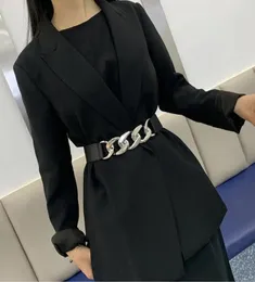 Belts Ladies Fashion Elastic Belt Personality Punk Gold And Silver Buckle With Dress Pants Coat Suit Temperament Waist Seal Waistb5399751