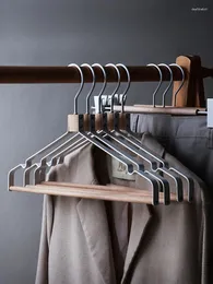 Hängare Iron Art Clothes Hanger Metal Solid Wood Designer Pants Multifunktionella garderobsuppsättning av 20