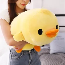 Animali Imbottiti di Cotone Anatra Sdraiata Simpatico Pulcino Kawaii Giallo Peluche per Bambini Morbido Peluche Cuscino Cuscino Bel Regalo di Natale Q0