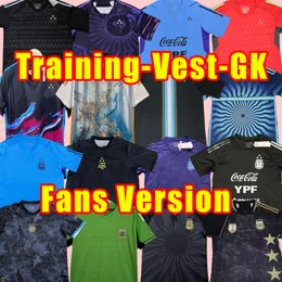 23 24 24 Koszulki piłkarskie Argentyna Dybala Messis 2023 2024 Wersja fanów Lautaro Martinez Di Maria Football Shirt Kun Aguero Maradona Vest Training Red Red