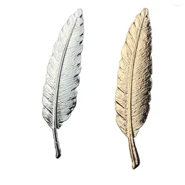 Party Favor Metal Golden Feather Brooch Clothing Accessories