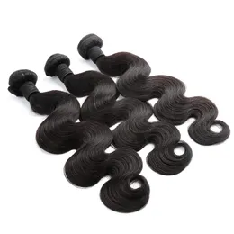 Wefts Indian Virgin Human Hair Bundles 10 28 Body Wave Human Hair Extensions織り天然色未加工されていない人間の髪の横糸Bellahair