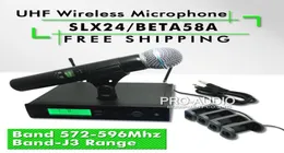 Professional UHF Wireless Microphone SLX24BETA58 SLX Cordless 58A Handheld Karaoke System Band J3 572596Mhz9410095