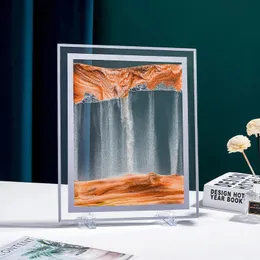 3D Hourglass Art Unikalne ozdoby dekoracyjne Szklane szybkie i malowanie salonu biuro Dekoracja 240103