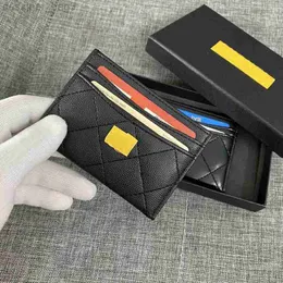 Lyxdesigner Wallet Card Bag Kreditkort Zero Wallet Cowhide Caviar Luxury Ultra Thin Leather Anti Magnetic Card Bag Holder