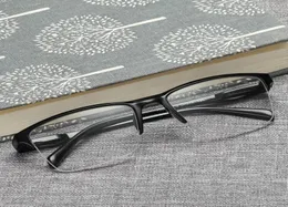 Óculos de sol NONOR Half Frame Óculos de leitura Ultra Light Black Homens Presbiopia Eyewear Mulheres Square Prescription9690501