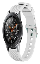 삼성 갤럭시 시계를위한 22mm 소프트 실리콘 watchband 46mm 기어 S3 Ticwatch Pro Amazfit GTR 47M6109493 용 클래식 방수 손목 대역